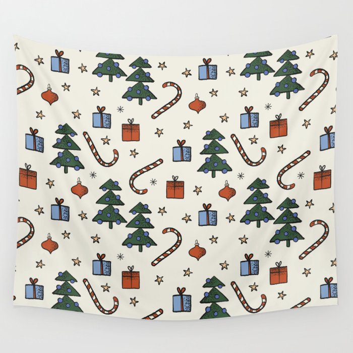 Christmas Pattern #1 Wall Tapestry Gallery Image 4