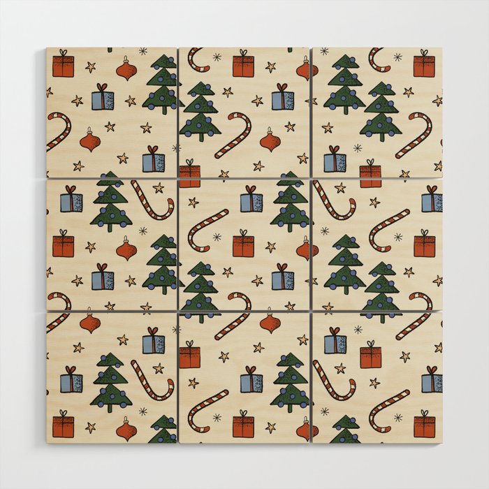 Christmas Pattern #1 Wood Wall Art Gallery Image 1