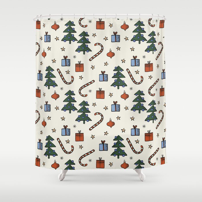 Christmas Pattern #1 Shower Curtain Gallery Image 1