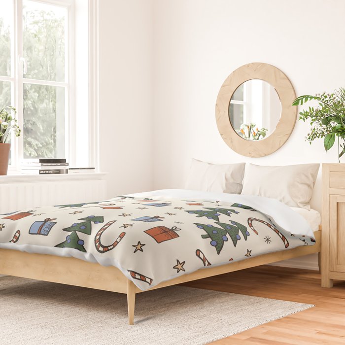 Christmas Pattern #1 Duvet Cover Gallery Image 2
