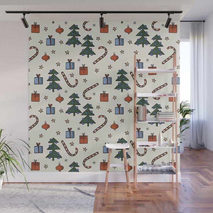 Christmas Pattern #1 Wall Mural Gallery Image 1