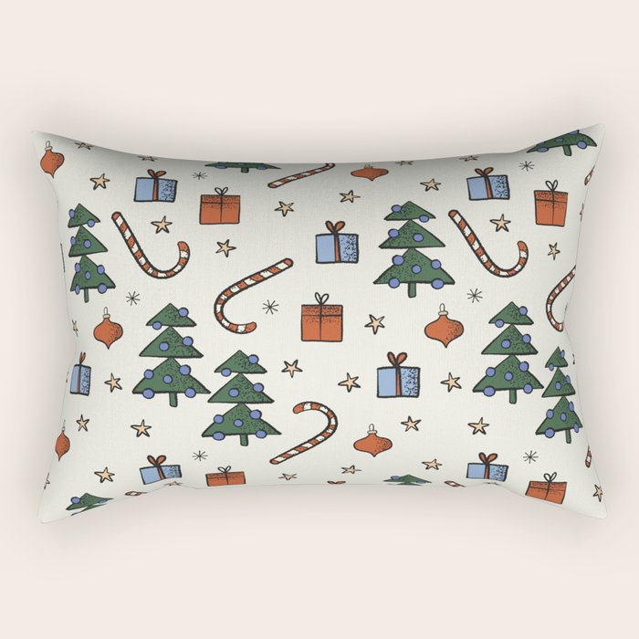 Christmas Pattern #1 Rectangular Pillow Gallery Image 1