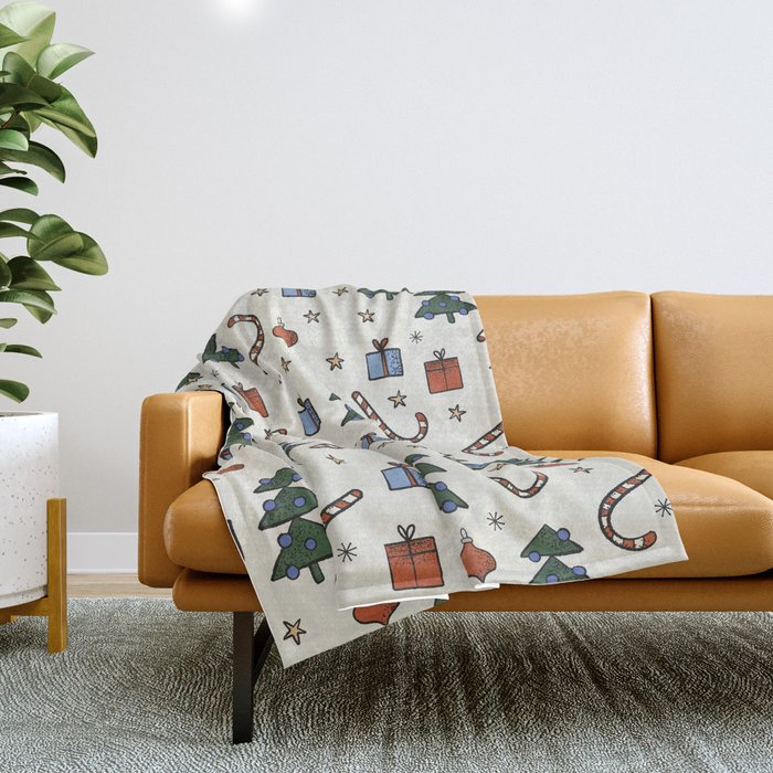 Christmas Pattern #1 Throw Blanket Gallery Image 1