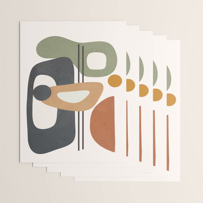 Modern Abstract Shapes 12 Wrapping Paper Gallery Image 3