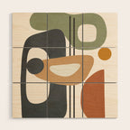 Modern Abstract Shapes 12 Wood Wall Art Gallery Image 1