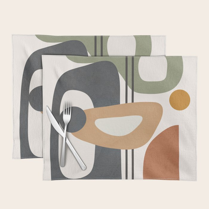 Modern Abstract Shapes 12 Placemat Gallery Image 1