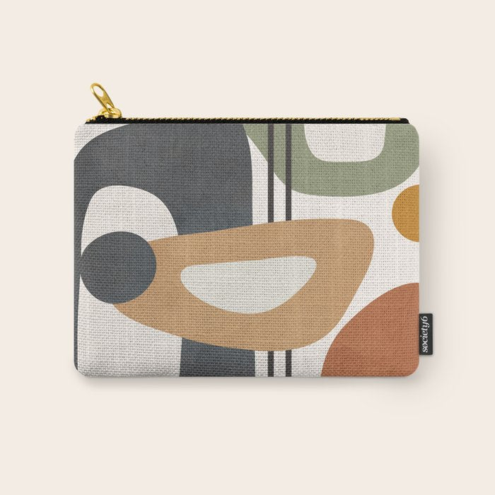 Modern Abstract Shapes 12 Carry All Pouch Gallery Image 1