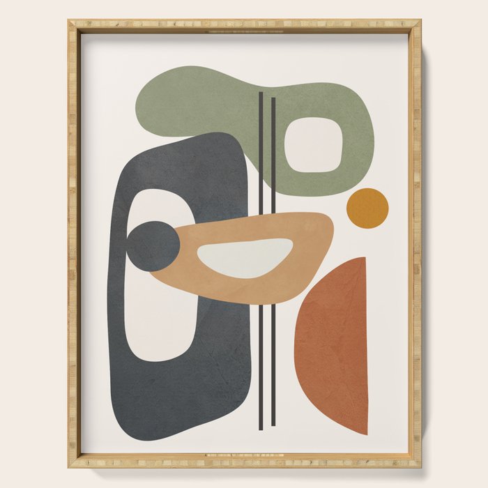 Modern Abstract Shapes 12 Serving Tray Gallery Image 1