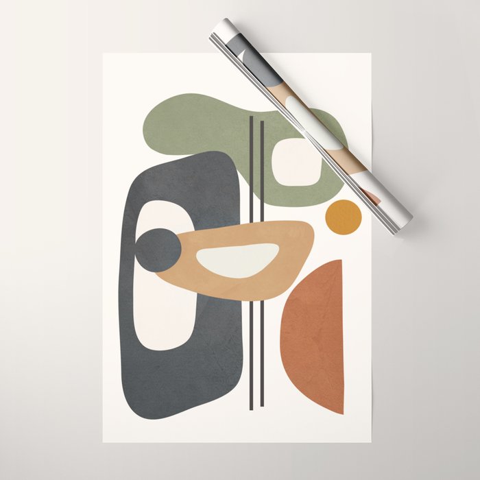 Modern Abstract Shapes 12 Wrapping Paper Gallery Image 1