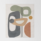 Modern Abstract Shapes 12 Throw Blanket Gallery Image 2