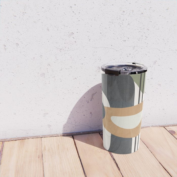 Modern Abstract Shapes 12 Travel Mug Gallery Image 4