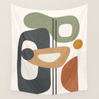 Modern Abstract Shapes 12 Wall Tapestry Gallery Image 4