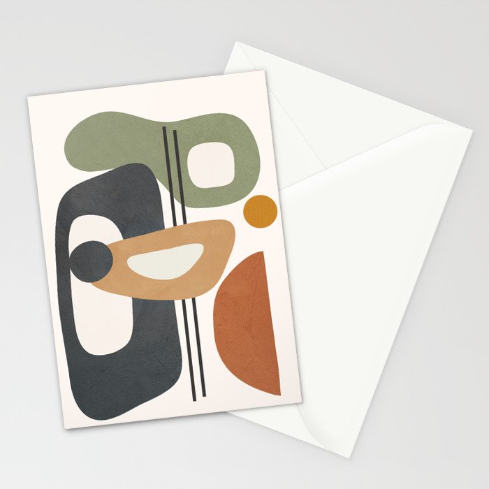 Modern Abstract Shapes 12 Stationery Card Gallery Image 2