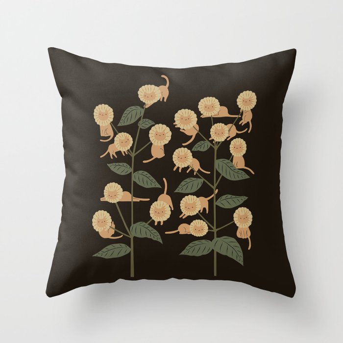 Cat and Plant 7: Catmouflage 2 Throw Pillow Gallery Image 6
