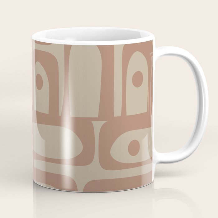 Mid Century Modern Piquet 12 Inspired by PANTONE 17 1230 Color of the Year Mocha Mousse Coffee Mug Gallery Image 1