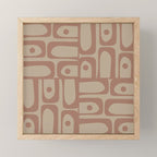Mid Century Modern Piquet 12 Inspired by PANTONE 17 1230 Color of the Year Mocha Mousse Mini Art Print Gallery Image 1
