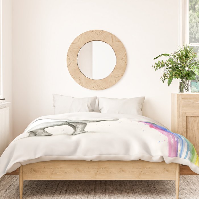 Rainbow Baby Elephant Duvet Cover Gallery Image 3