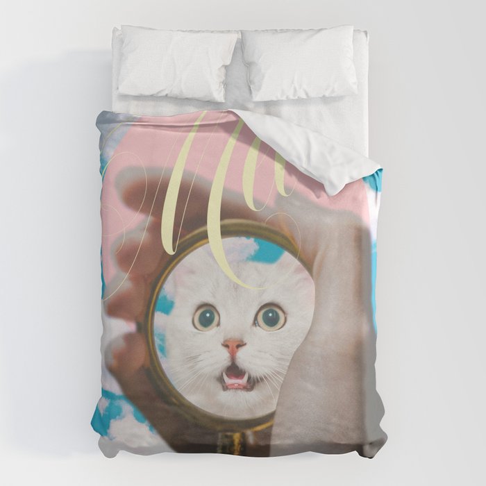 Meow // Cat Transformation Duvet Cover Gallery Image 6