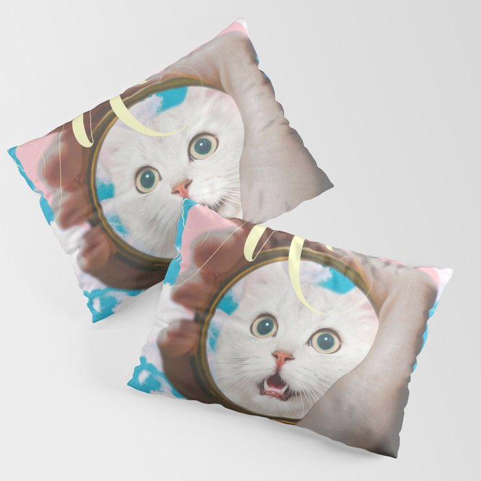 Meow // Cat Transformation Pillow Sham Gallery Image 3