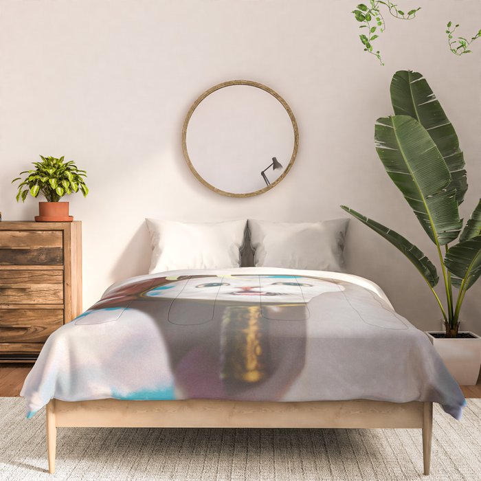 Meow // Cat Transformation Comforter Gallery Image 3