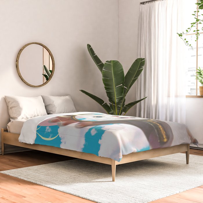 Meow // Cat Transformation Comforter Gallery Image 2