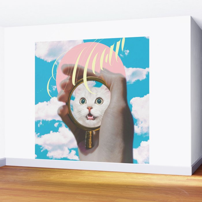 Meow // Cat Transformation Wall Mural Gallery Image 2