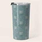 triple dash - dusty blue Travel Mug Gallery Image 3