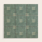 triple dash - dusty blue Wood Wall Art Gallery Image 1