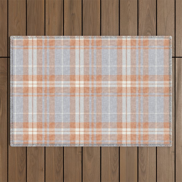 fall plaid - warm neutrals Outdoor Rug Gallery Image 1