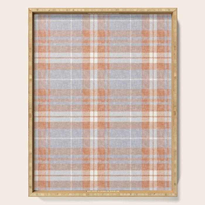 fall plaid - warm neutrals Serving Tray Gallery Image 1