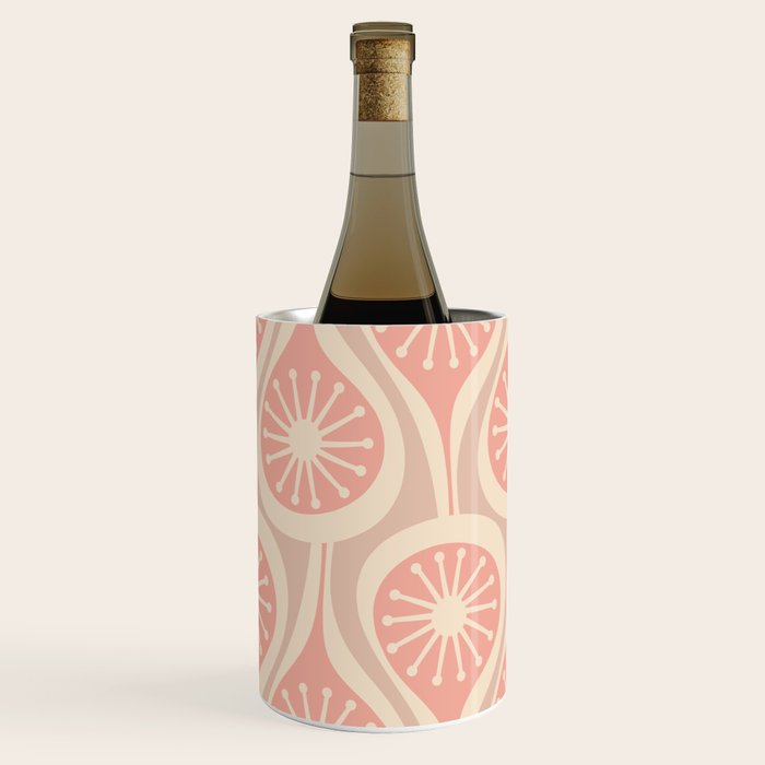 Mid Century Modern Atomic Drops Retro Pattern in Dusky Blush Pink Wine Chiller Gallery Image 1