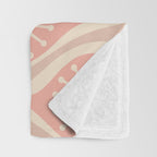 Mid Century Modern Atomic Drops Retro Pattern in Dusky Blush Pink Throw Blanket Gallery Image 3