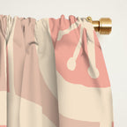 Mid Century Modern Atomic Drops Retro Pattern in Dusky Blush Pink Window Curtain Gallery Image 2