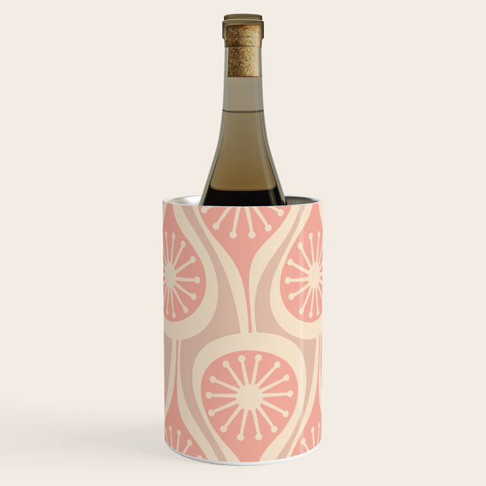 Mid Century Modern Atomic Drops Retro Pattern in Dusky Blush Pink Wine Chiller Gallery Image 2