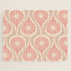 Mid Century Modern Atomic Drops Retro Pattern in Dusky Blush Pink Jigsaw Puzzle Gallery Image 1