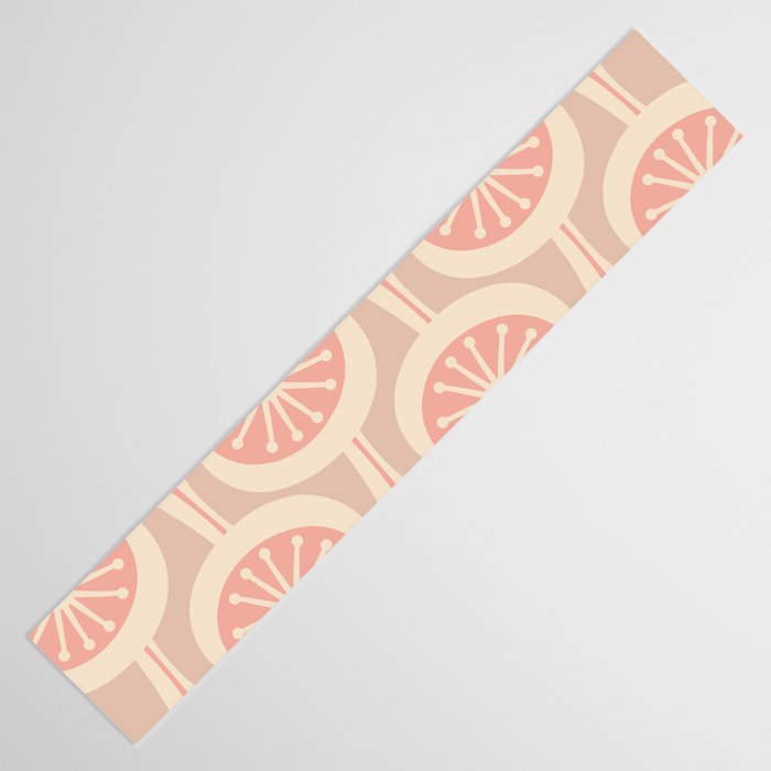 Mid Century Modern Atomic Drops Retro Pattern in Dusky Blush Pink Table Runner Gallery Image 3