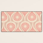 Mid Century Modern Atomic Drops Retro Pattern in Dusky Blush Pink Desk Mat Gallery Image 3