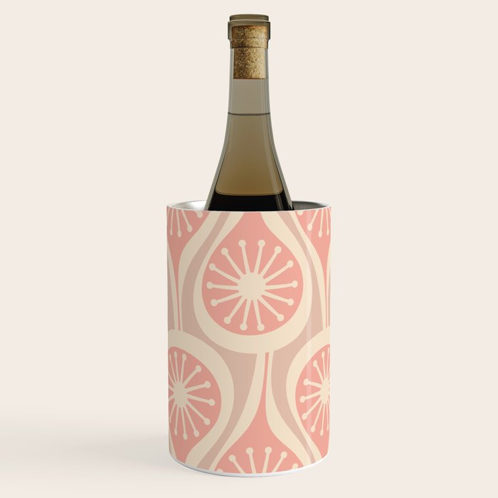 Mid Century Modern Atomic Drops Retro Pattern in Dusky Blush Pink Wine Chiller Gallery Image 3