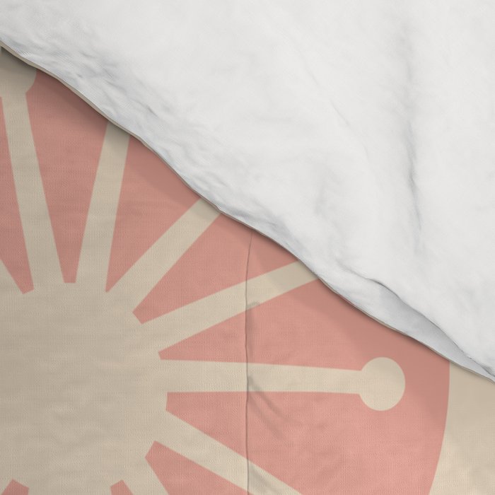 Mid Century Modern Atomic Drops Retro Pattern in Dusky Blush Pink Comforter Gallery Image 4