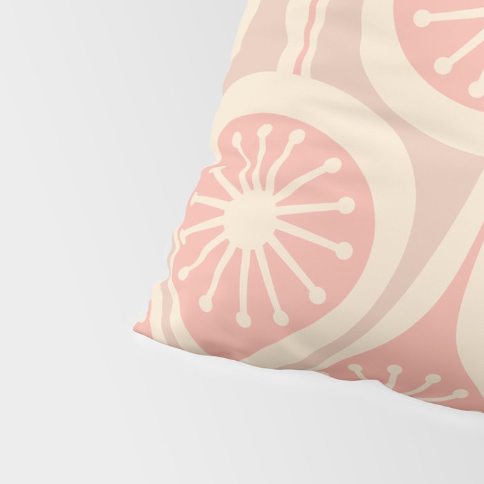 Mid Century Modern Atomic Drops Retro Pattern in Dusky Blush Pink Pillow Sham Gallery Image 4