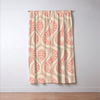 Mid Century Modern Atomic Drops Retro Pattern in Dusky Blush Pink Window Curtain Gallery Image 3