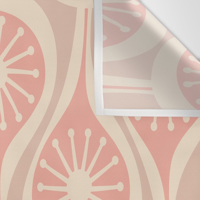 Mid Century Modern Atomic Drops Retro Pattern in Dusky Blush Pink Wall Tapestry Gallery Image 3