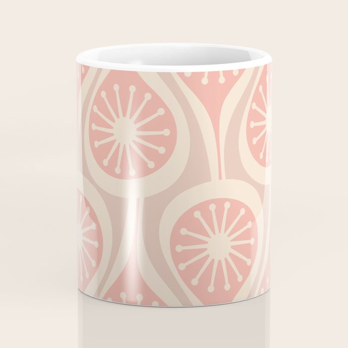Mid Century Modern Atomic Drops Retro Pattern in Dusky Blush Pink Coffee Mug Gallery Image 4