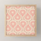 Mid Century Modern Atomic Drops Retro Pattern in Dusky Blush Pink Mini Art Print Gallery Image 1