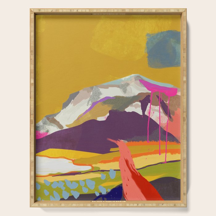 landscape abstract Serving Tray Gallery Image 1