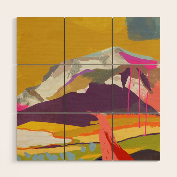 landscape abstract Wood Wall Art Gallery Image 1