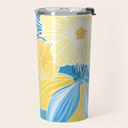 Hibiscus Lemon Botanical Pattern  Travel Mug Gallery Image 2