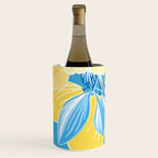 Hibiscus Lemon Botanical Pattern  Wine Chiller Gallery Image 3