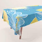 Hibiscus Lemon Botanical Pattern  Tablecloth Gallery Image 1