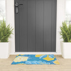 Hibiscus Lemon Botanical Pattern  Welcome Mat Gallery Image 3